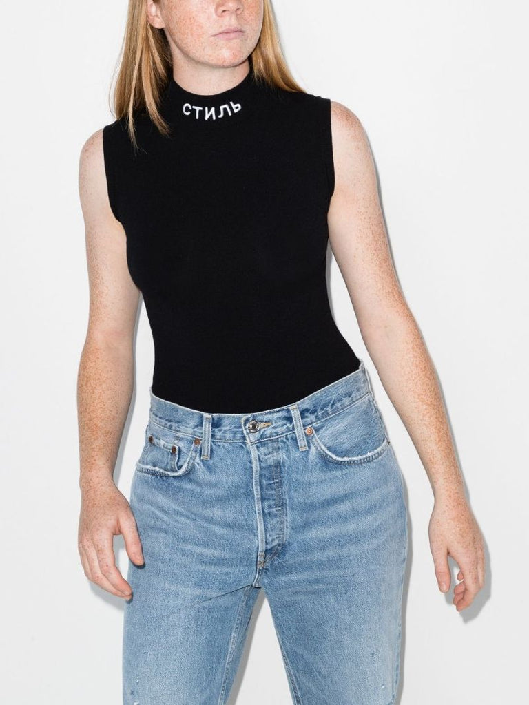 Ctnmb High Neck Sleeveless Bodysuit