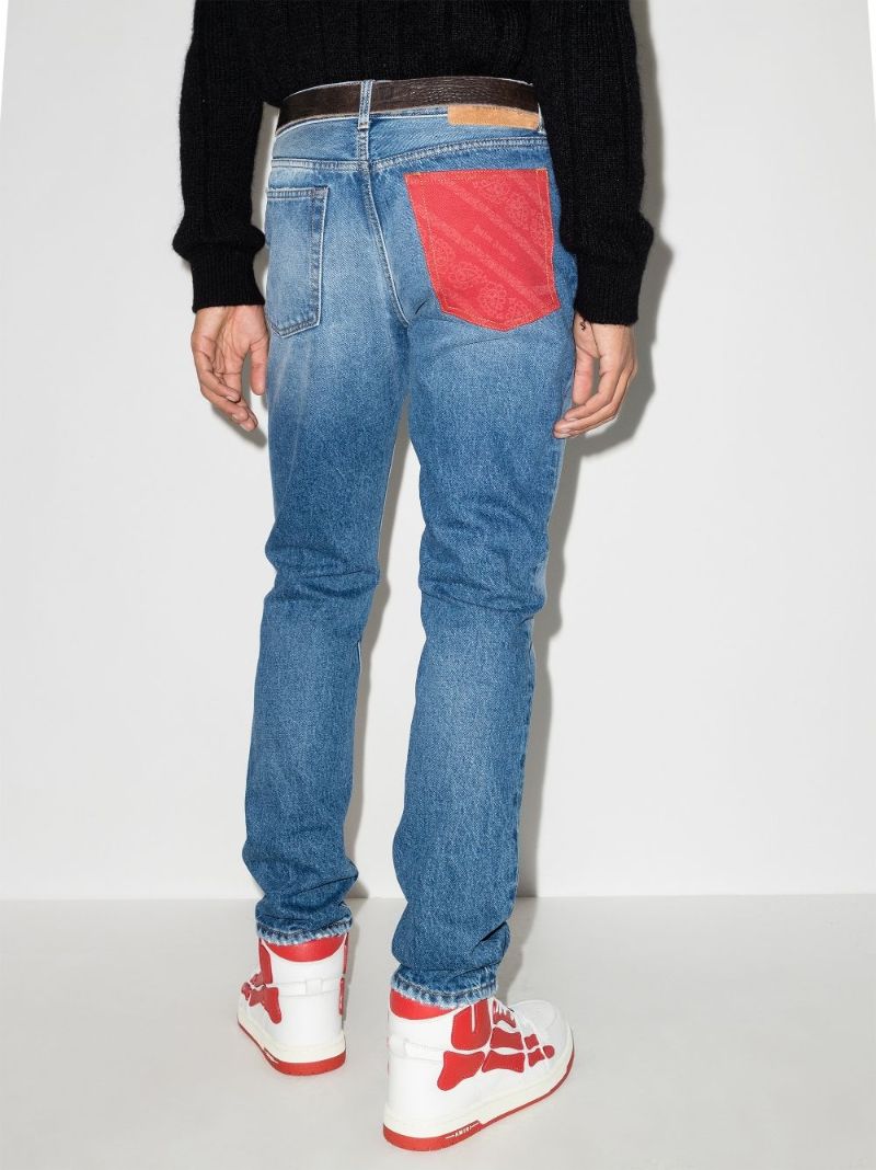 Bandana Pocket Straight Leg Jeans