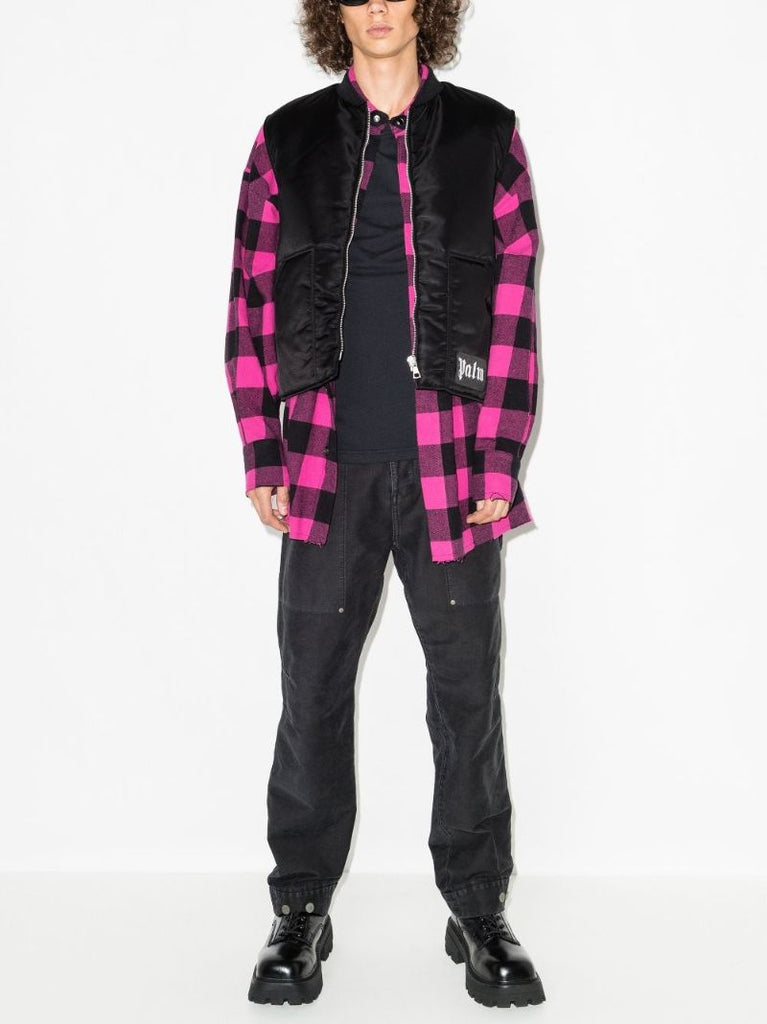 Logo Print Cropped Gilet