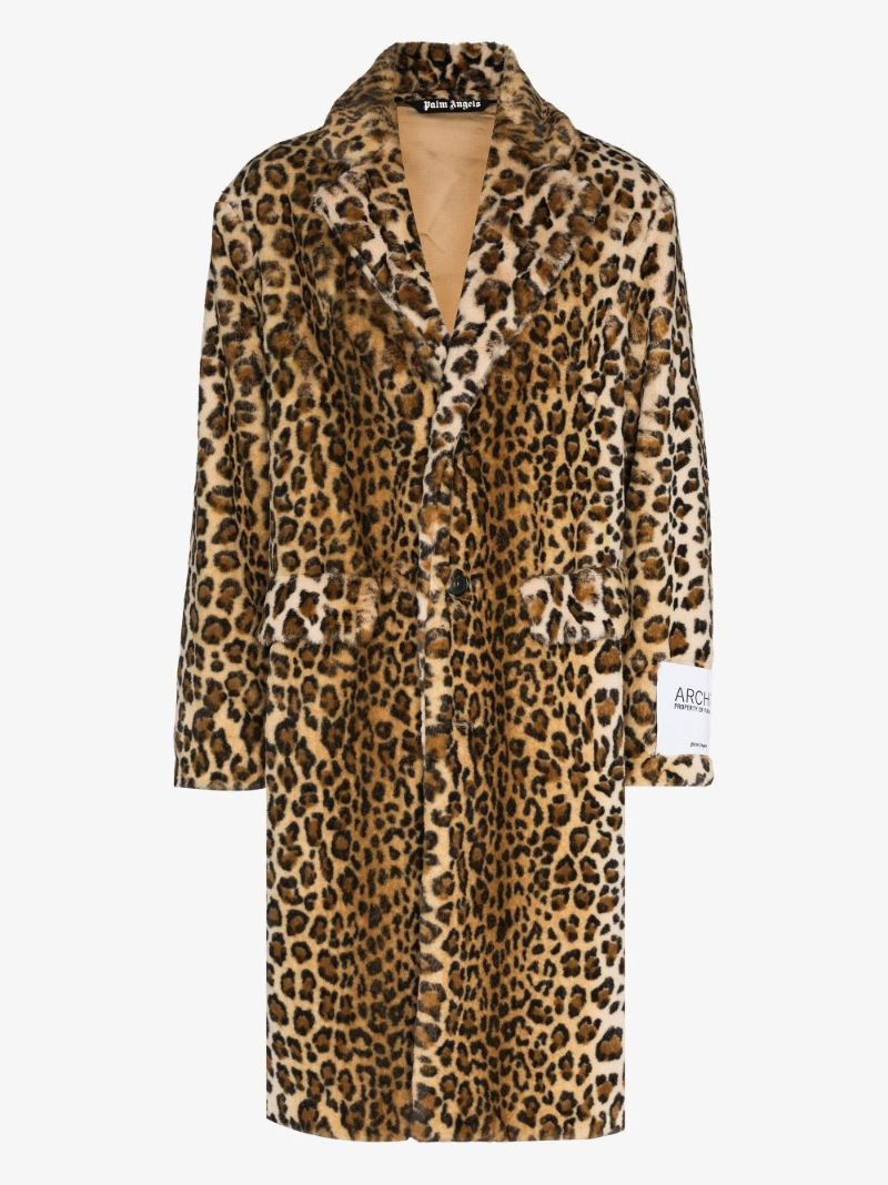 Leopard Print Faux Fur Coat