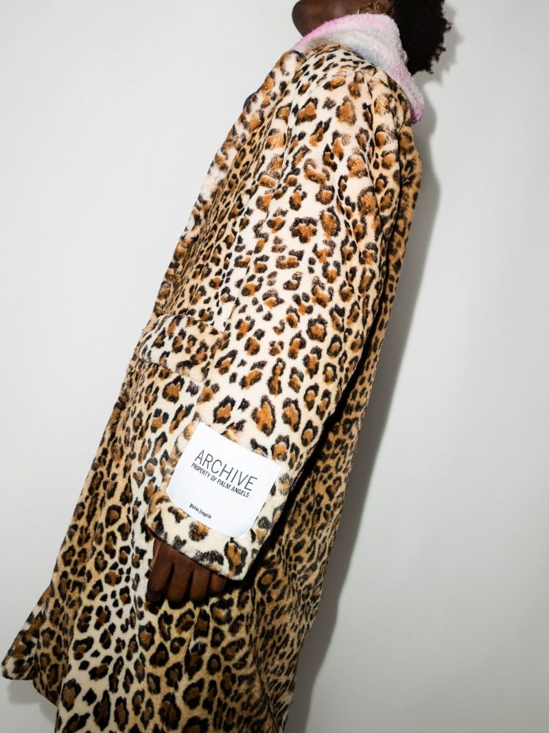 Leopard Print Faux Fur Coat