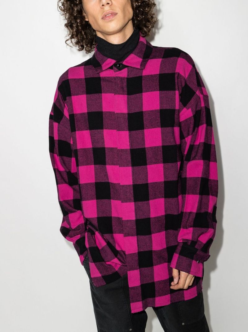 Logo Print Checked Shirt