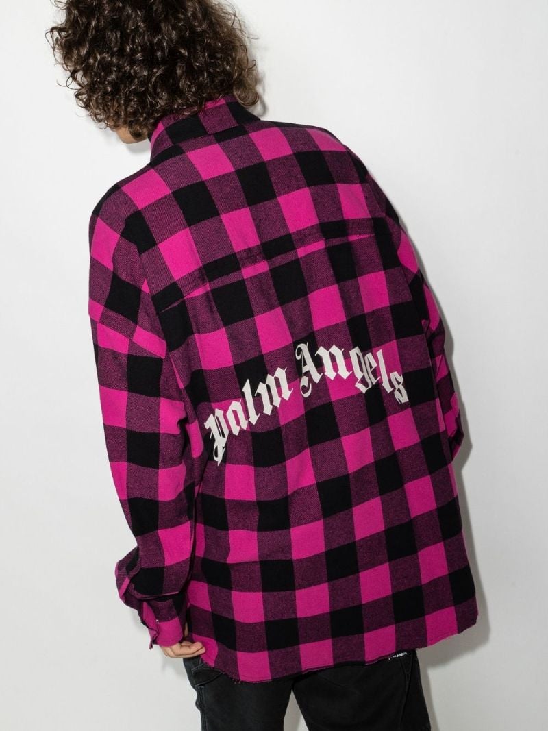 Logo Print Checked Shirt