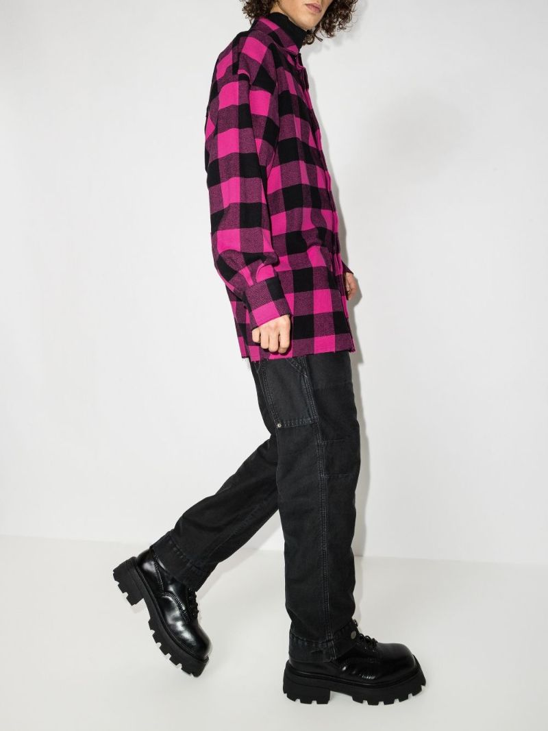 Logo Print Checked Shirt