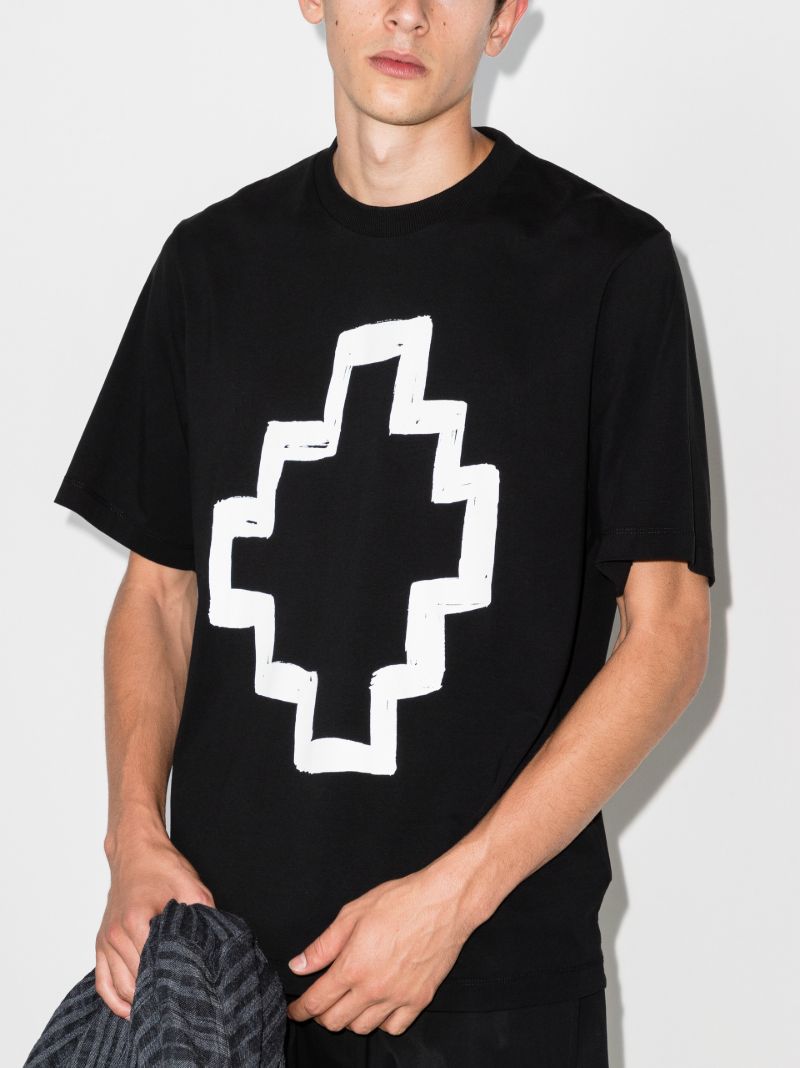 Tempera Cross Print Cotton T-shirt