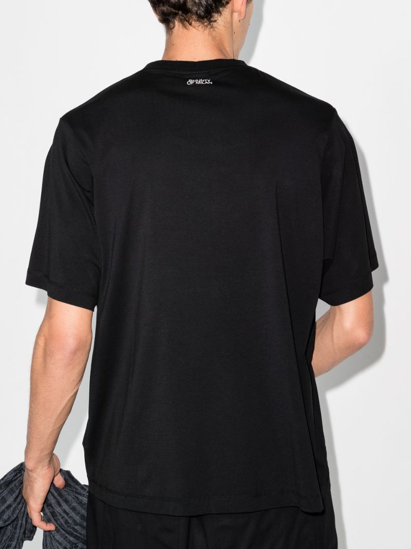 Tempera Cross Print Cotton T-shirt
