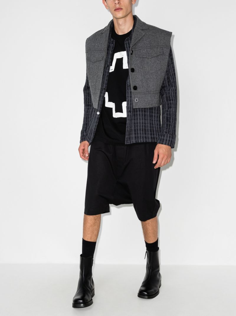 Tempera Cross Print Cotton T-shirt