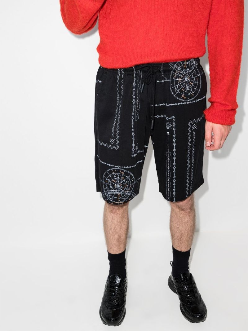 Astral Print Track Shorts