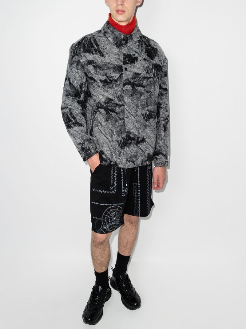 Astral Print Track Shorts