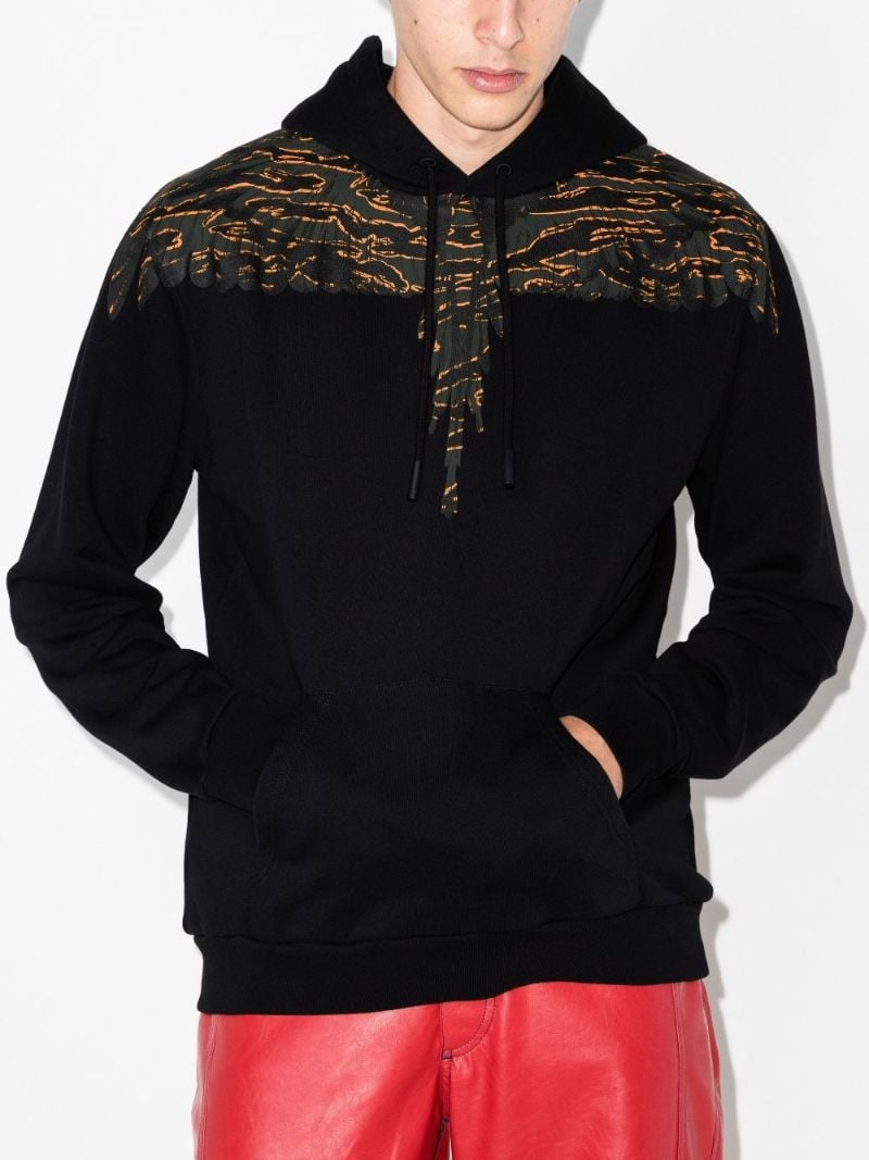 Camou Wings Print Hoodie