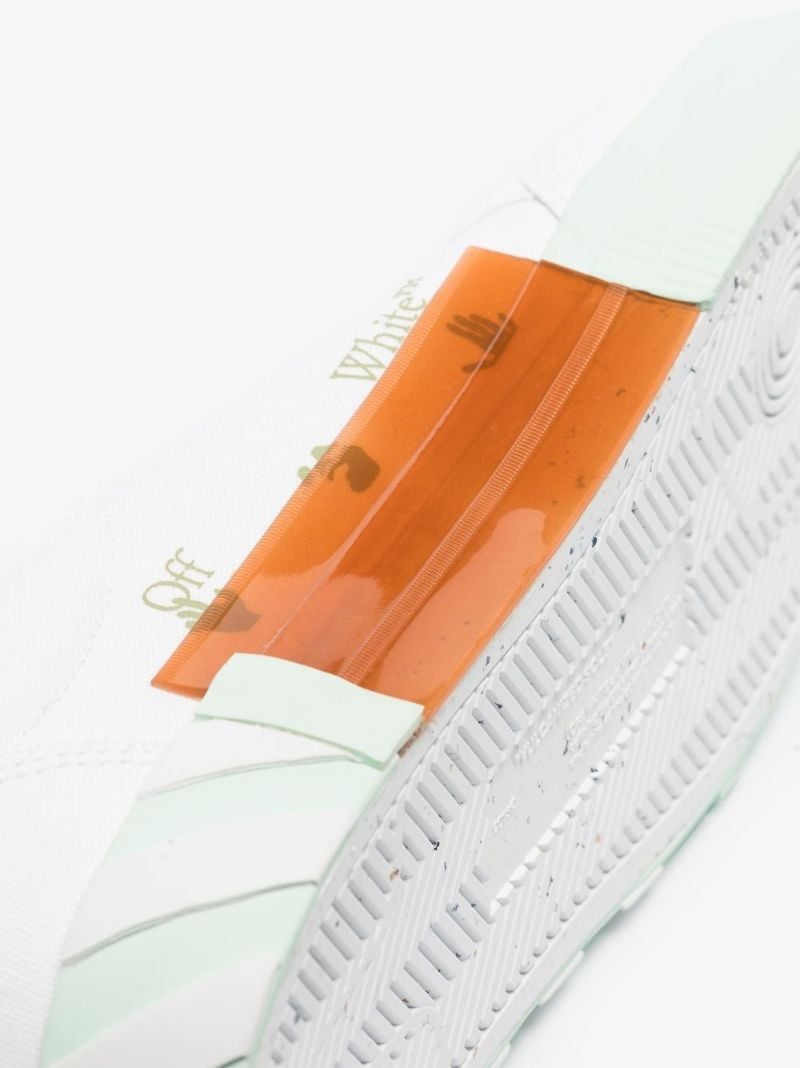 White Vulcanized Low Top Sneakers