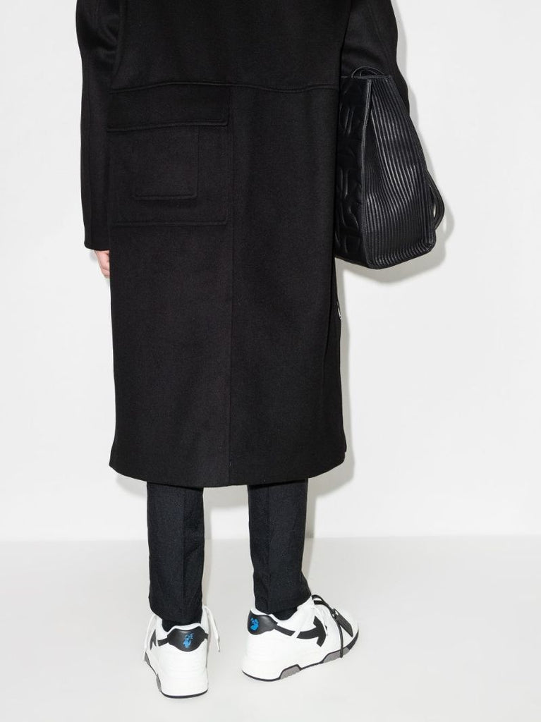 White and Black Out of Office Leather Sneakers