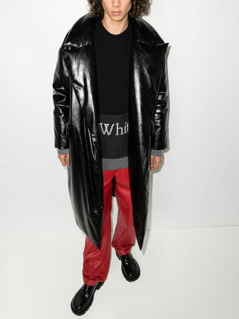 Black Logo Intarsia Wool Sweater