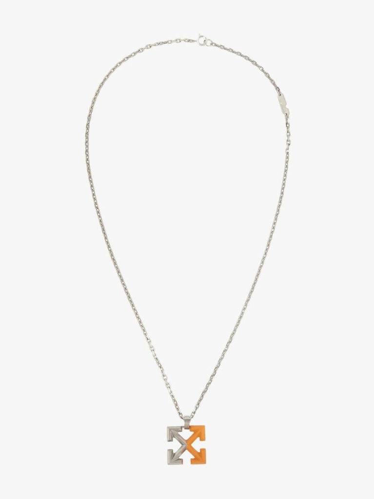 Silver Tone Arrows Pendant Necklace