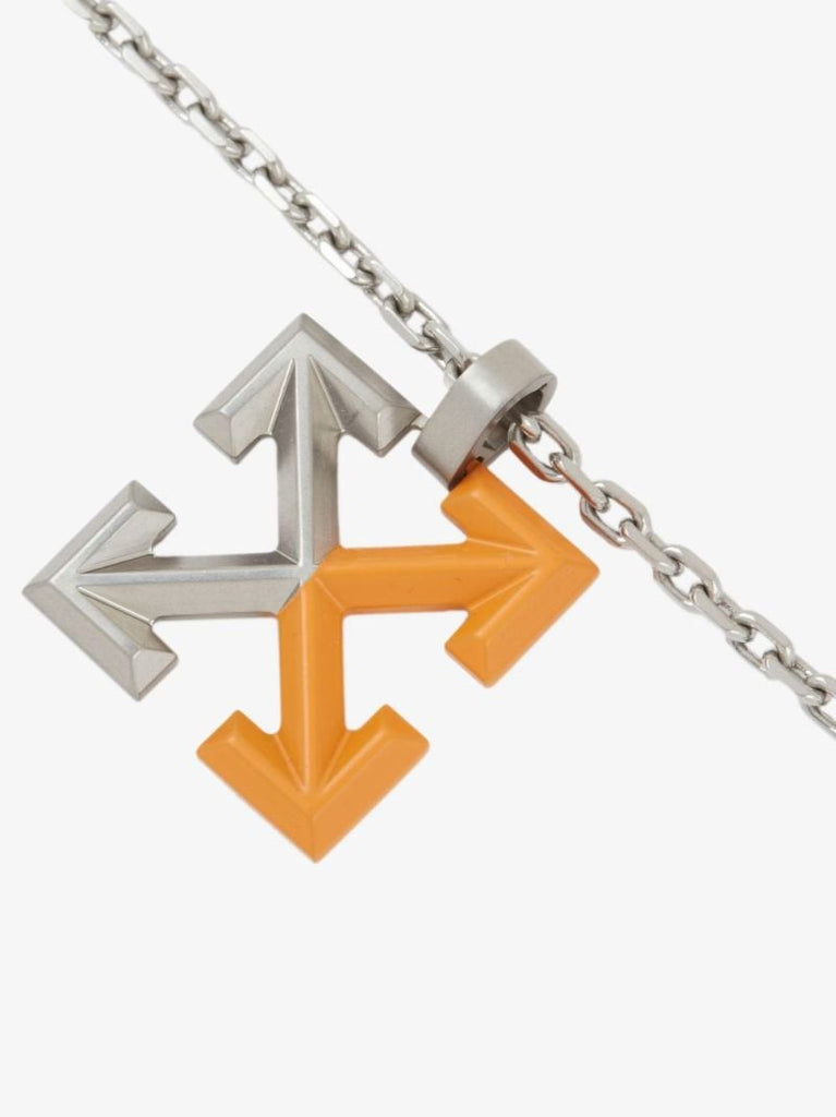 Silver Tone Arrows Pendant Necklace