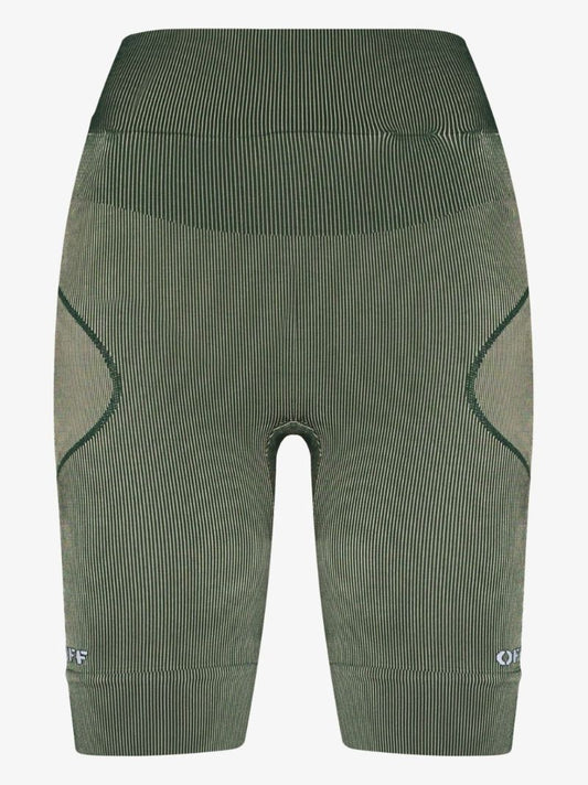Shiny Seamless Panelled Cycling Shorts