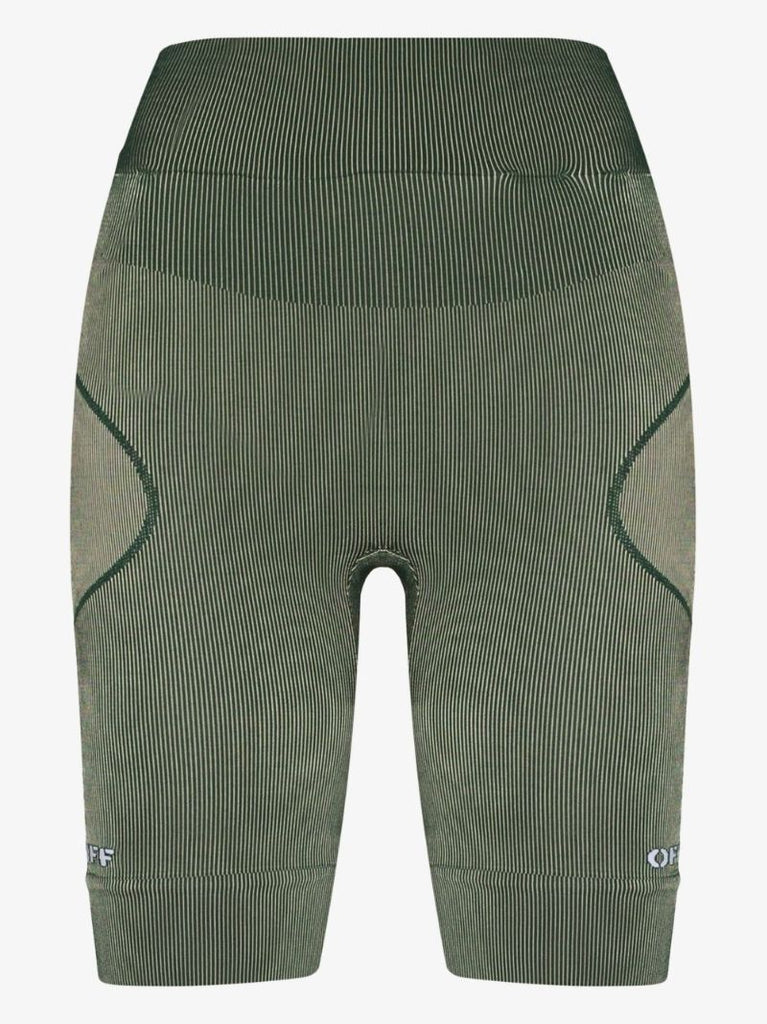Shiny Seamless Panelled Cycling Shorts