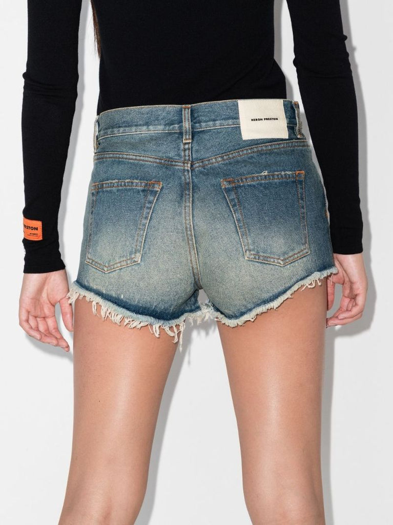 Mid-rise Denim Shorts