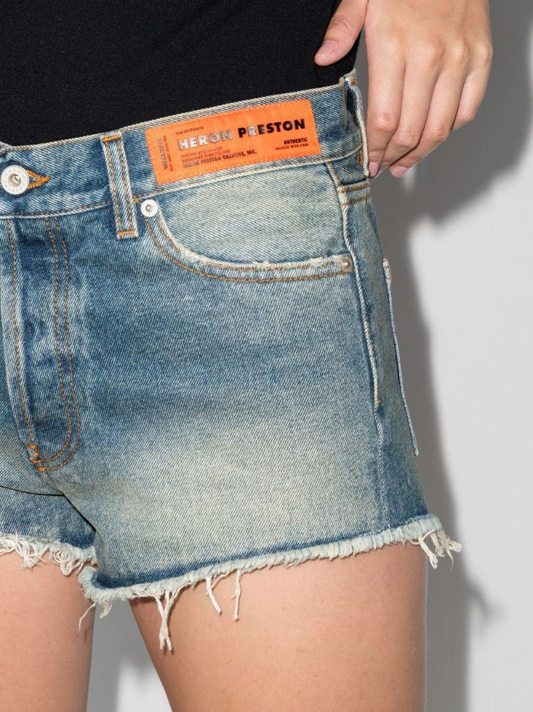 Mid-rise Denim Shorts