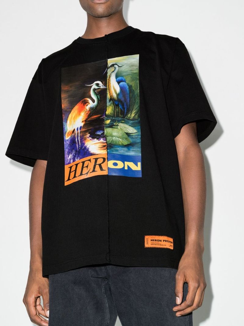 Split Herons Print T-shirt