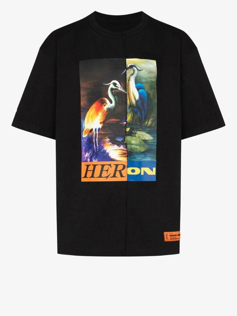 Split Herons Print T-shirt