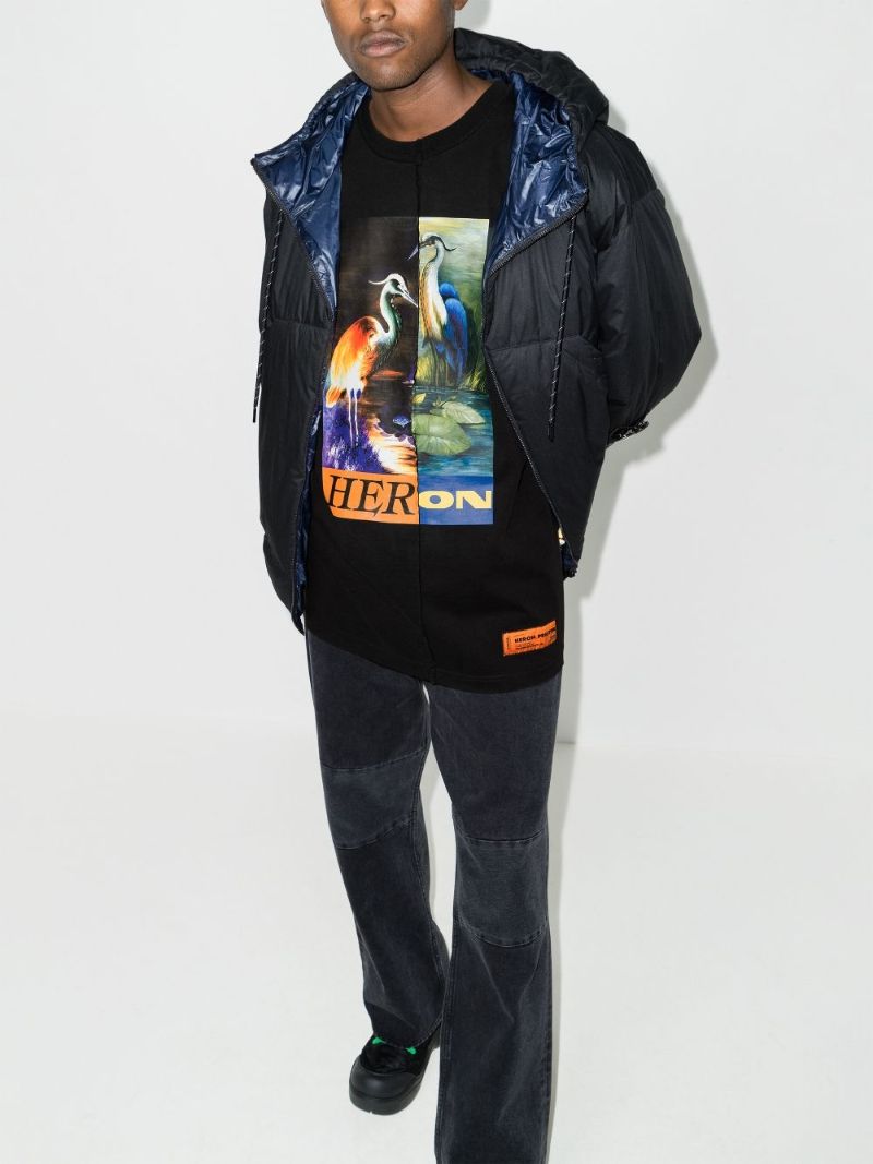 Split Herons Print T-shirt