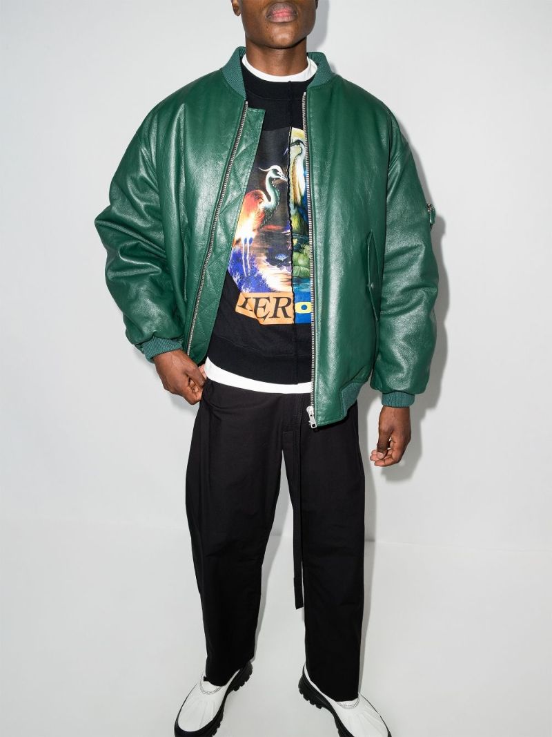Split Heron Print Sweatshirt