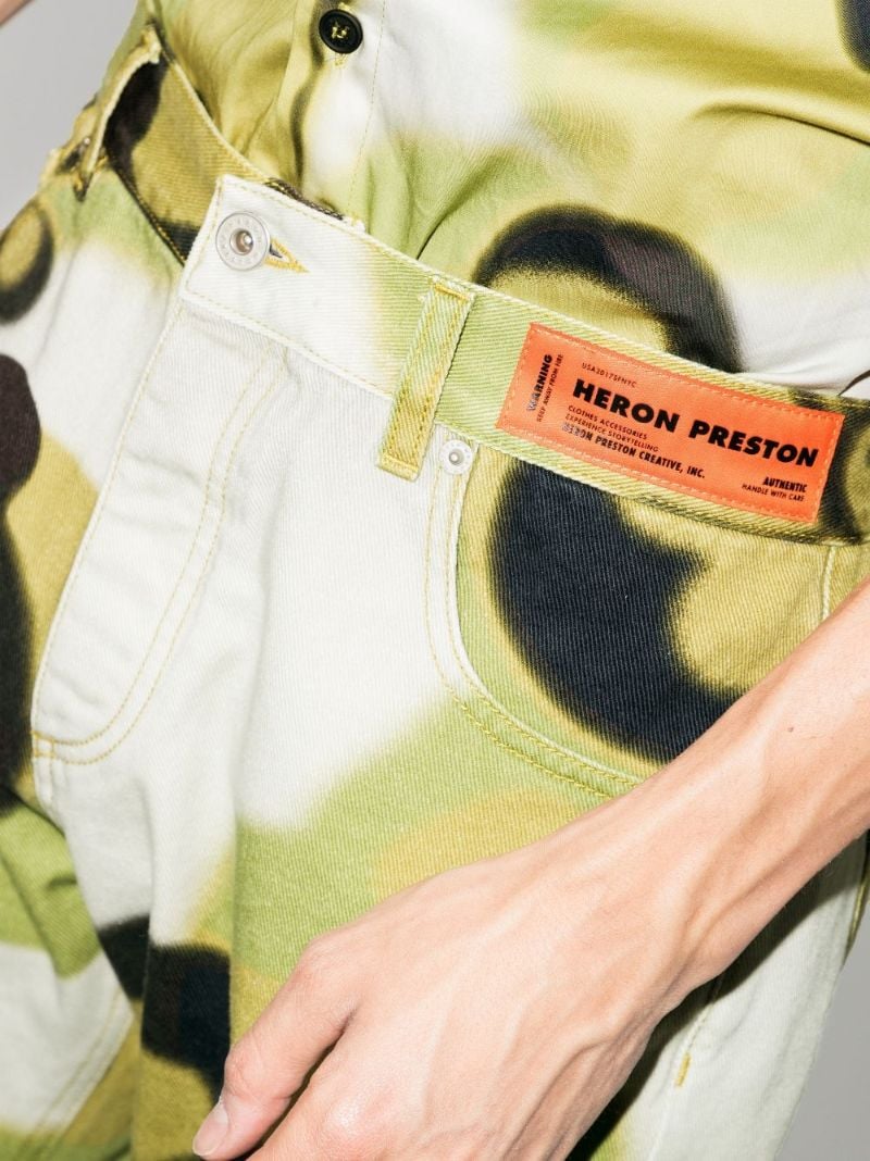 Camouflage Print Slim Fit Jeans