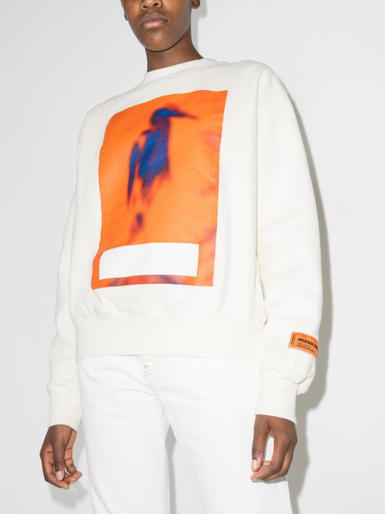 Censored Heron Print Sweatshirt