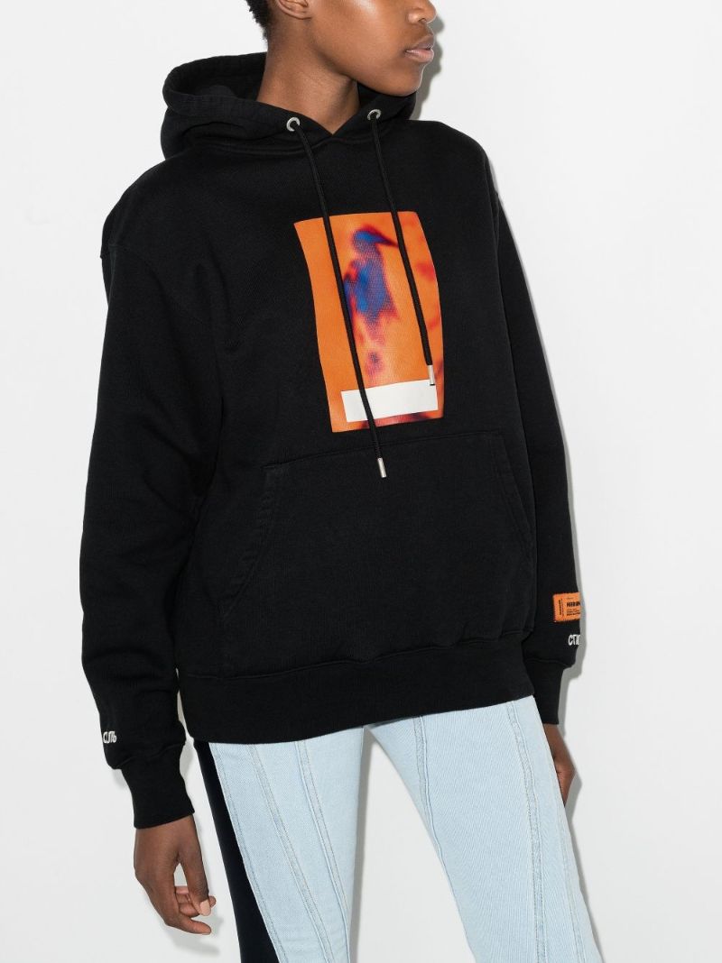 Censored Heron Print Hoodie