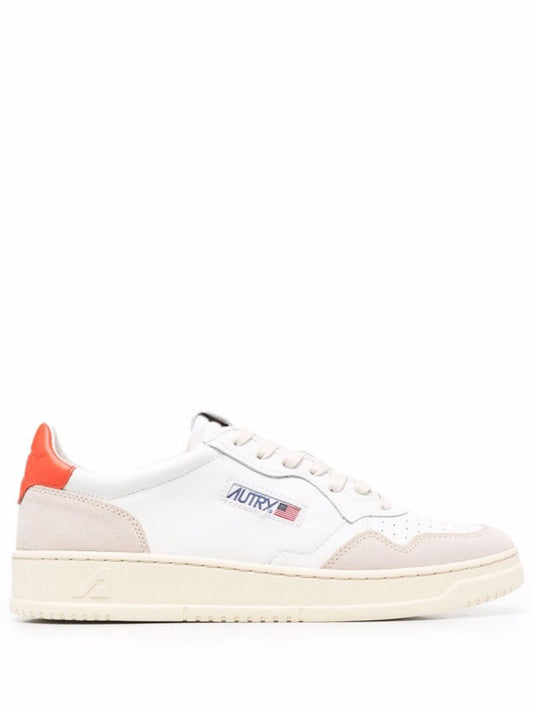 White Medalist Leather Sneakers