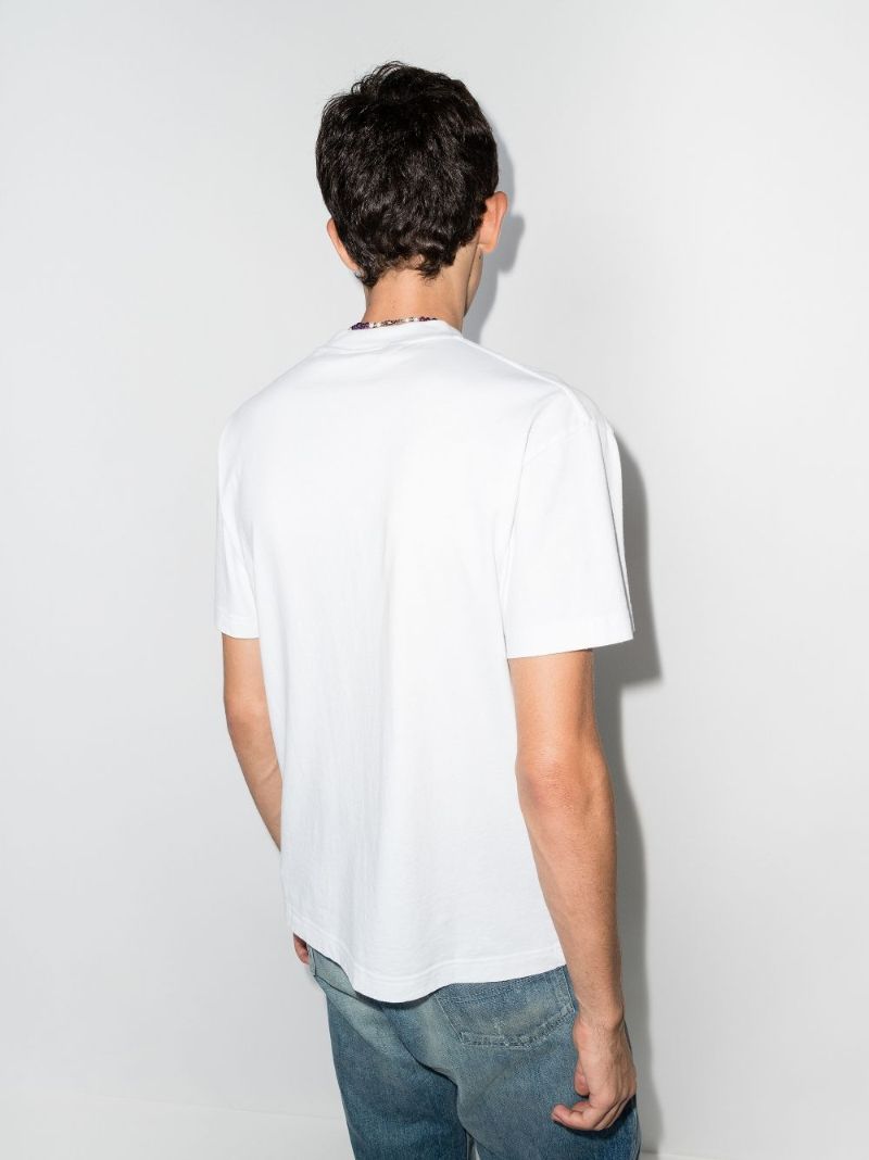 Sprayed Bear Logo Cotton T-shirt