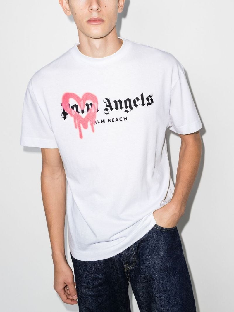 Spray Heart Logo Cotton T-shirt