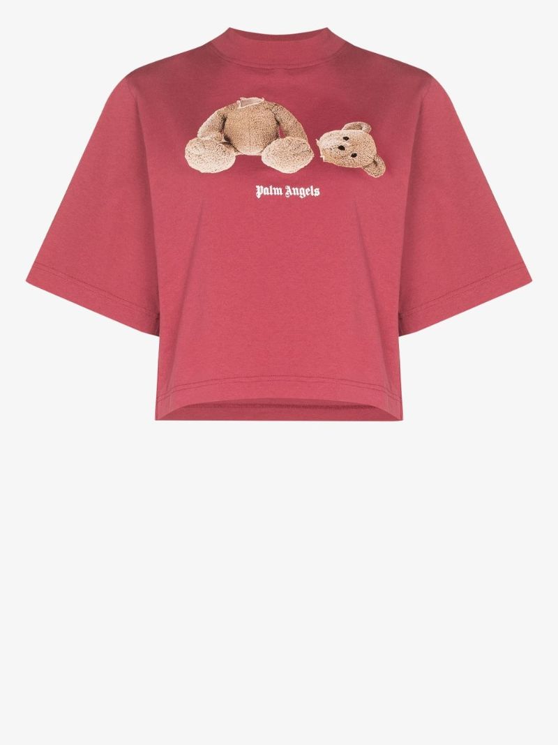 Bear Print Cropped T-shirt