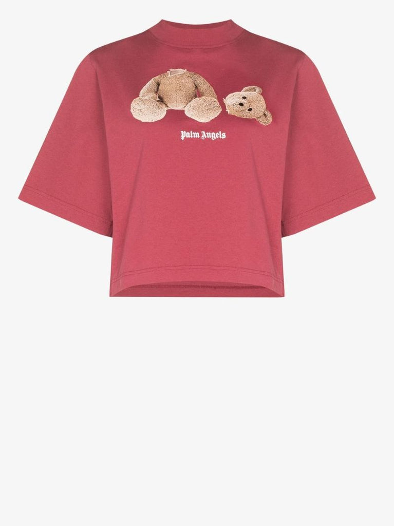 Bear Print Cropped T-shirt