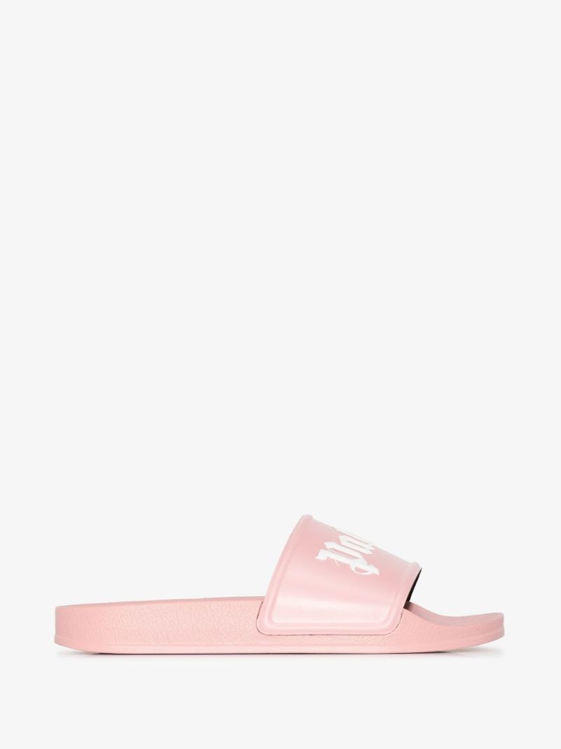 Pink Logo Pool Slides