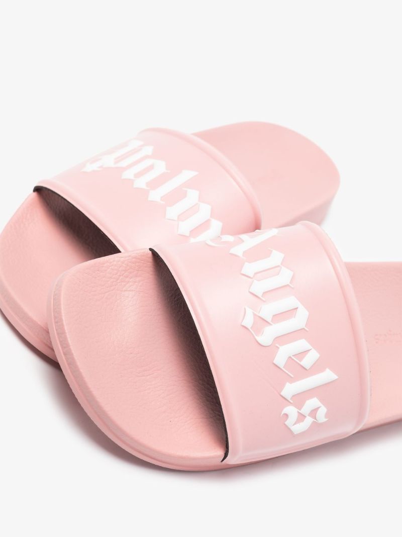 Pink Logo Pool Slides