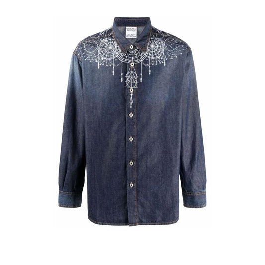 Blue Astral Wings Denim Shirt