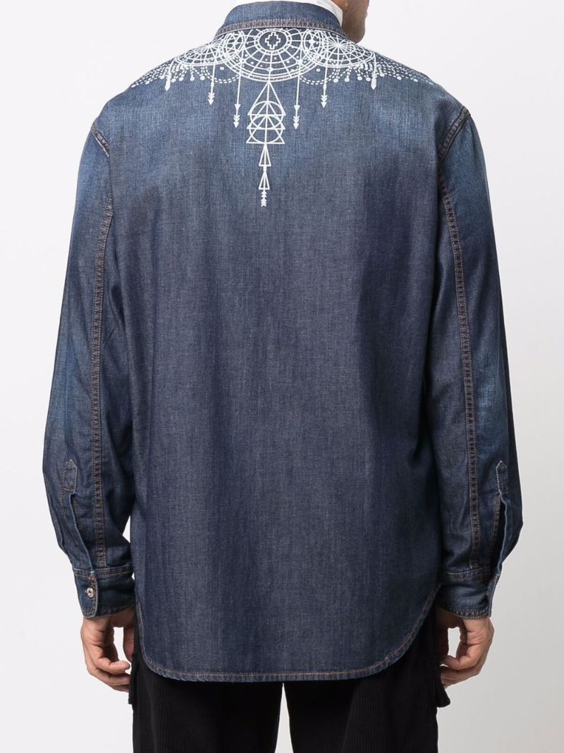 Blue Astral Wings Denim Shirt