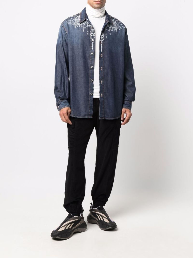 Blue Astral Wings Denim Shirt