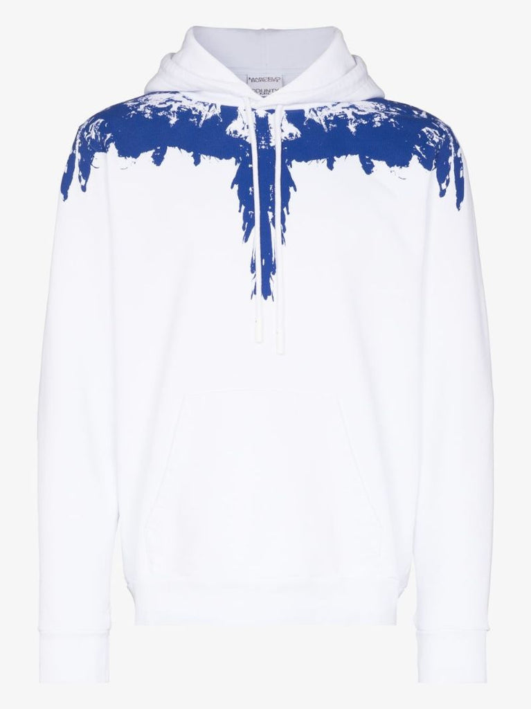 Tempera Wings Print Cotton Hoodie