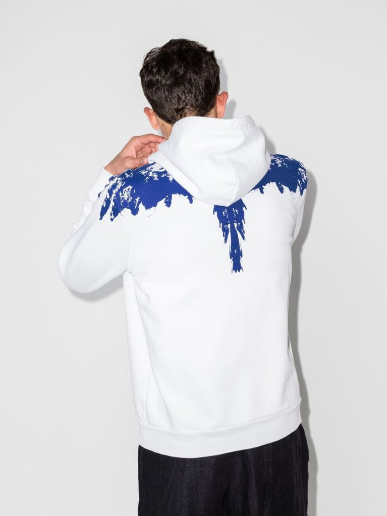 Tempera Wings Print Cotton Hoodie