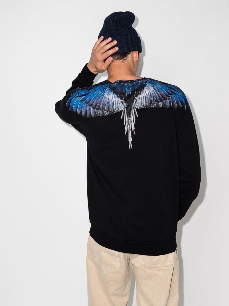 Wings Print Cotton Sweatshirt