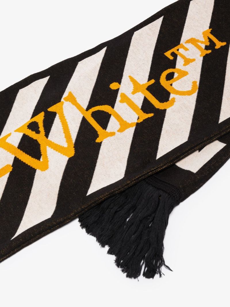 Black Arrows Striped Scarf