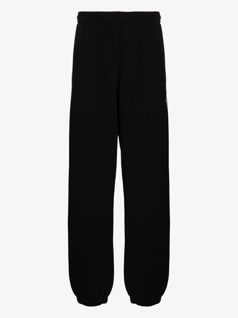 Black Caravaggio Arrows Cotton Track Pants