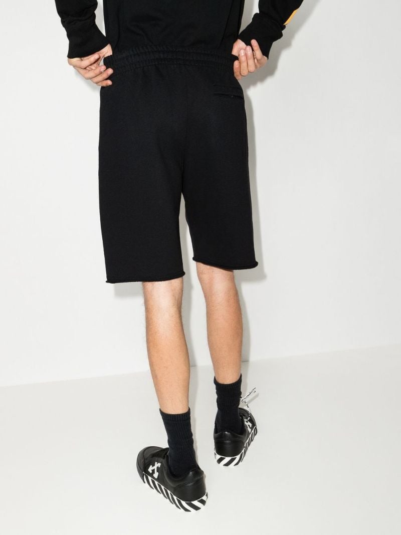 Black Logo Cotton Track Shorts