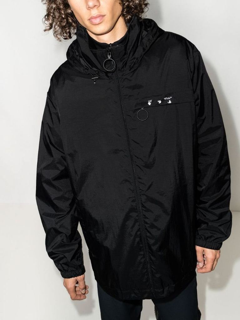 Logo Print Windbreaker Jacket