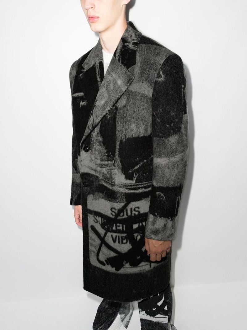 Black Tomek Double-breasted Coat