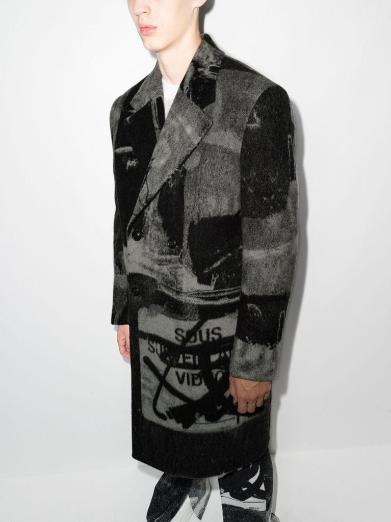 Black Tomek Double-breasted Coat