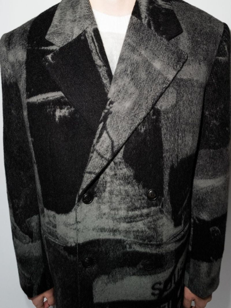 Black Tomek Double-breasted Coat